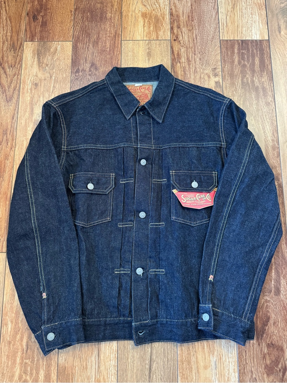 SUGAR CANE 1953 TYPE II 42 - Type 2 DENIM JACKET MODIFIED LENGTH SELF EDGE